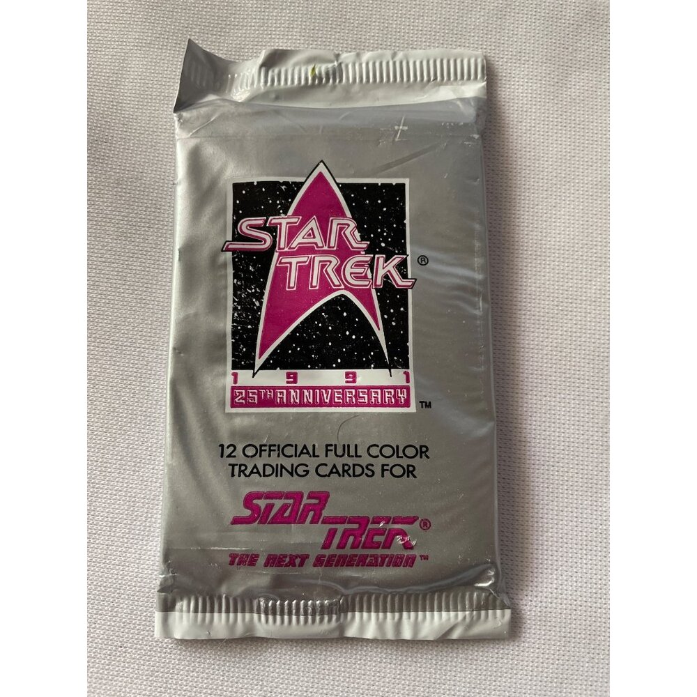Star Trek 1991 25th Anniversary Series 1 Trading Cards Pack 12 Full-Color Cards